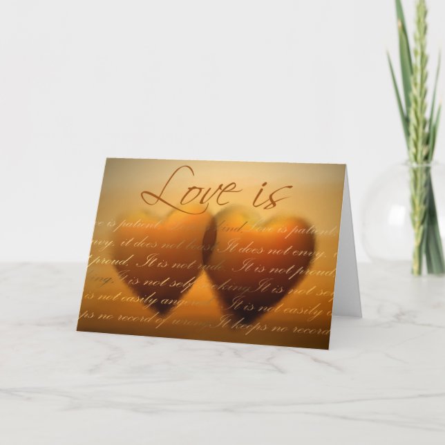 Liebe ist geduldig; Liebe ist - besonders Karte (Vorderseite)
