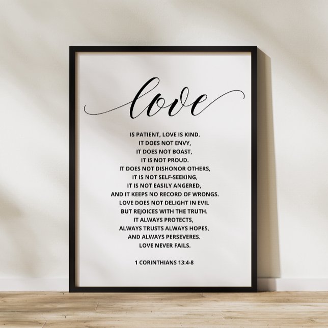 Liebe ist geduldig, Liebe ist freundlich, 1 Korint Fotodruck (Von Creator hochgeladen)