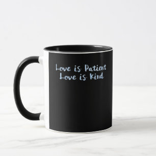 Liebe ist geduldig, Liebe ist freundlich, Blaue Mi Tasse