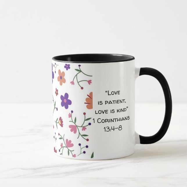 "Liebe ist geduldig, Liebe ist freundlich" Tasse v (Rechts)