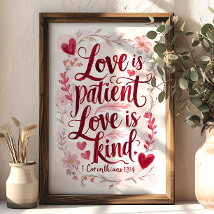 Liebe ist geduldig Liebe ist gütig 1 Korinther 13: Poster