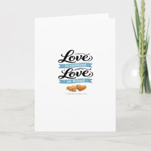 Liebe ist geduldig Liebe ist gütig Ausgefeilter St Karte