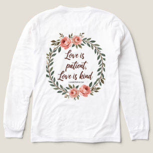 Liebe ist geduldig, Liebe ist gütig Bibel-T-Shirt Tri-Blend Shirt