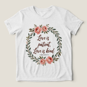 Liebe ist geduldig, Liebe ist gütig Bibel-T-Shirt Tri-Blend Shirt