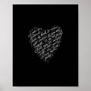 Liebe ist geduldig Liebe ist gütig Christliche Ins Poster