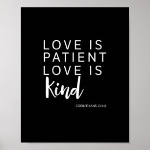 Liebe ist geduldig Liebe ist gütig Korinther Glaub Poster