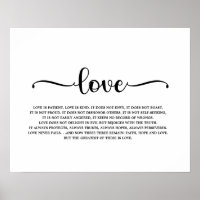 Liebe ist geduldig, Liebe ist nett, Liebe, Bibelve