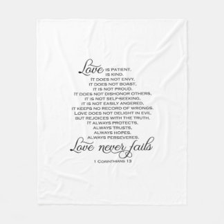 Liebe ist geduldig Liebesantrag Liebe versagt nie Fleecedecke