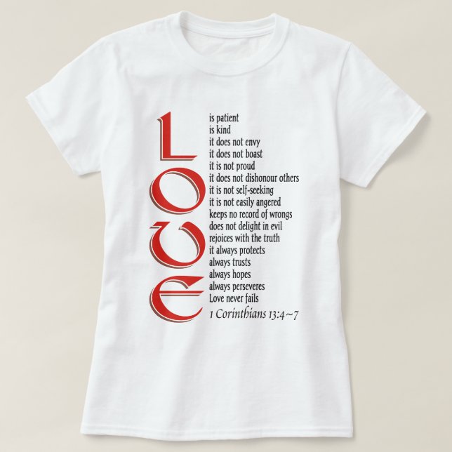 LIEBE IST GEDULDIG T-Shirt (Design vorne)