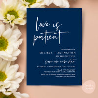 Liebe ist geduldig, verändern Sie unseren Hochzeit