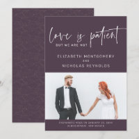 Liebe ist geduldig, wir sind nicht | Hochzeitsankü