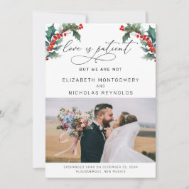 Liebe ist geduldig, wir sind nicht | Hochzeitsankü Einladung