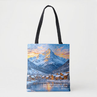Liebe ist geduldig zu Weihnachten Tasche