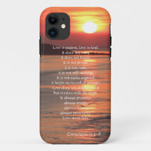 Liebe ist geduldige Korinther versifizieren, iPhone 11 Hülle