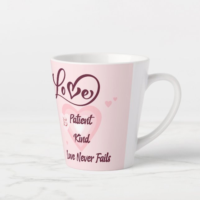 Liebe ist geduldige Liebe ist nett, nie versage Te Milchtasse (Rechts)