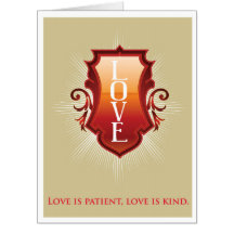 Liebe ist geduldige… riesige Karte des Valentines