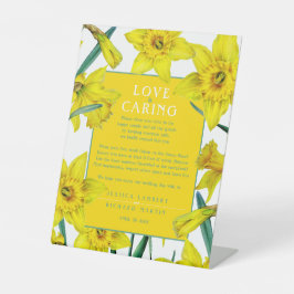Liebe ist gekümmert gelben Frühling Hochzeit Gesun Sockelschild