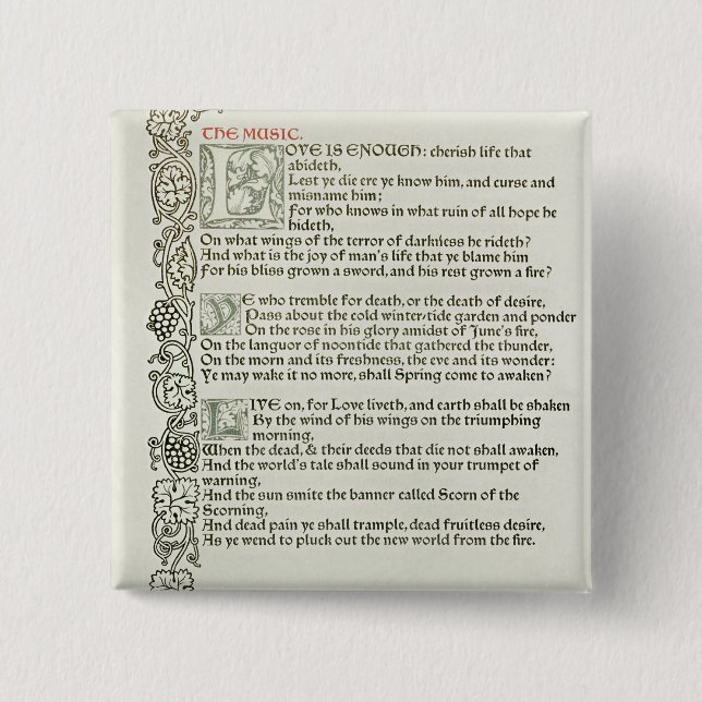 Liebe ist genug, 1897 button (Vorderseite)