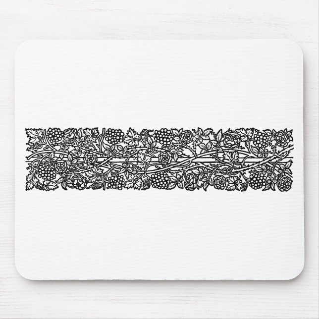 Liebe ist genug Grenze (von William Morris) Mousepad (Vorne)