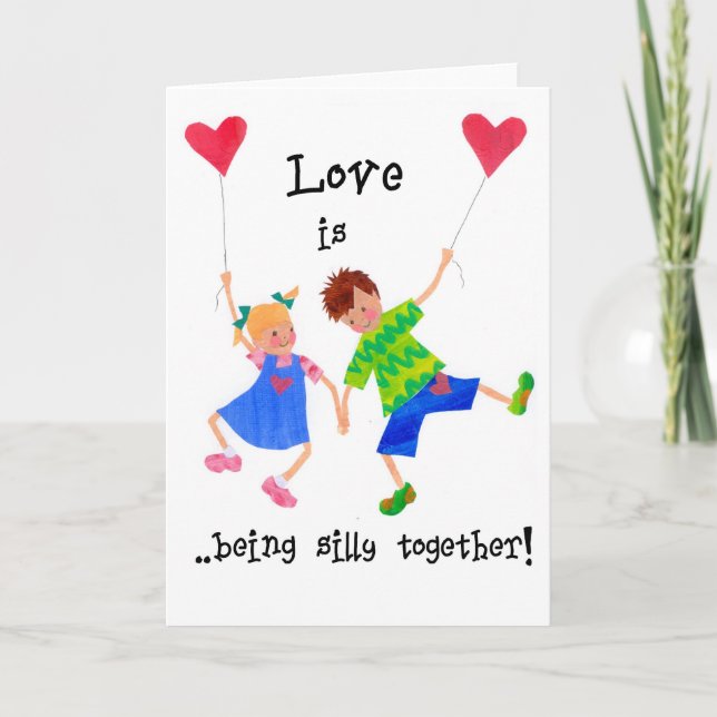 "Liebe ist..." Grußkarte Feiertagskarte (Vorderseite)