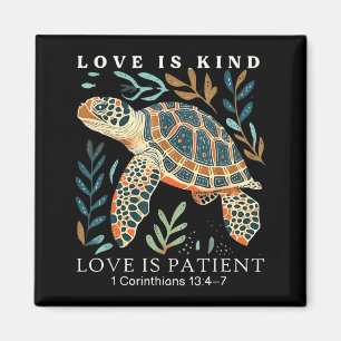 Liebe ist gütig Liebe ist geduldig 1 Korinther 13  Magnet