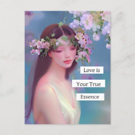 Liebe ist Ihr wahres Wesen | Fairy Like Angelic Postkarte