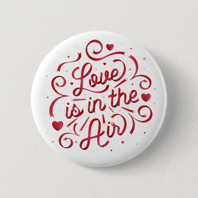 Liebe ist im Air Button Pinback (Vorderseite)