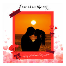 Liebe ist im Air Custom Foto Couple & Text