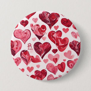 Liebe ist im Air-heart-Design Button