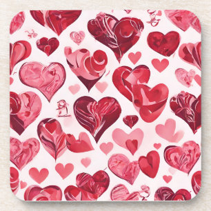 Liebe ist im Air-heart-Design Getränkeuntersetzer