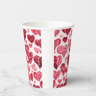 Liebe ist im Air-heart-Design Pappbecher