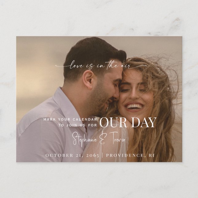 Liebe ist im Air Our Day Foto Postkarte (Vorderseite)
