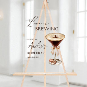 Liebe ist im Anflug Espresso Martini Junggesellinn Acrylschild