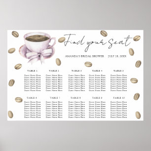 Liebe ist im Anflug Hochzeits-Sitzplan Poster