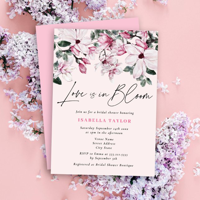 Liebe ist im blühenden Frühling Blumenkohl Brautpa Einladung (Von Creator hochgeladen)
