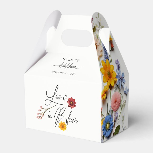 Liebe ist im blühenden Frühling Blumenkohl Brautpa Geschenkschachtel (Vorderseite)