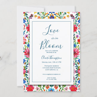 Liebe ist im Blumenkohl-Brautparty von Bloom Blue Einladung