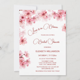 Liebe ist im Blut | Cherry Blossom Brautparty Einladung
