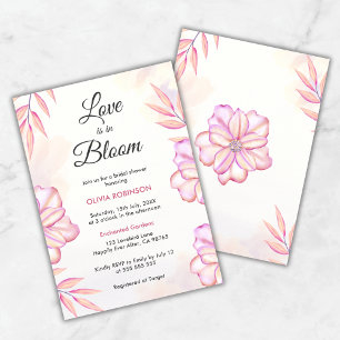 Liebe ist im Blütenfarbenfloralen Brautparty Einladung