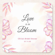 Liebe ist im Blütenfarbenfloralen Brautparty