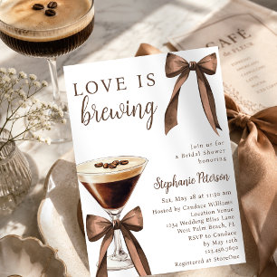 Liebe ist im Brau Espresso Martini Junggesellinnen Einladung