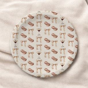 Liebe ist im Brause Espresso Martini Junggesellinn Pappteller