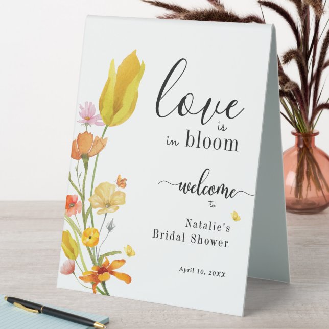 Liebe ist im Brautparty "Bloom Spring" willkommen Tischaufsteller (In Situ (Tisch))