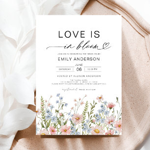 Liebe ist im Brautparty Bloom Wildblume Einladung