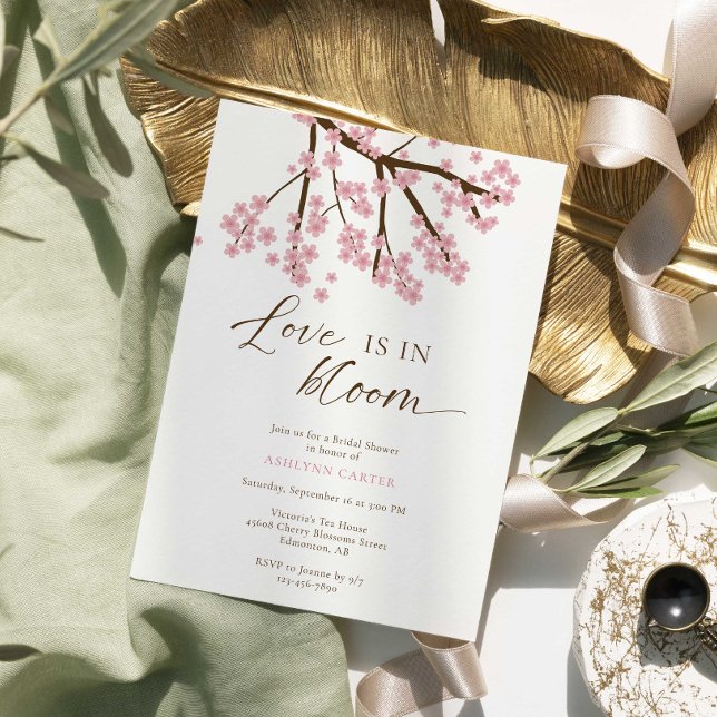 Liebe ist im Brautparty Blütenkirsche Einladung (Von Creator hochgeladen)