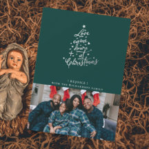 Liebe ist im Foto Weihnachtskarte abgestürzt