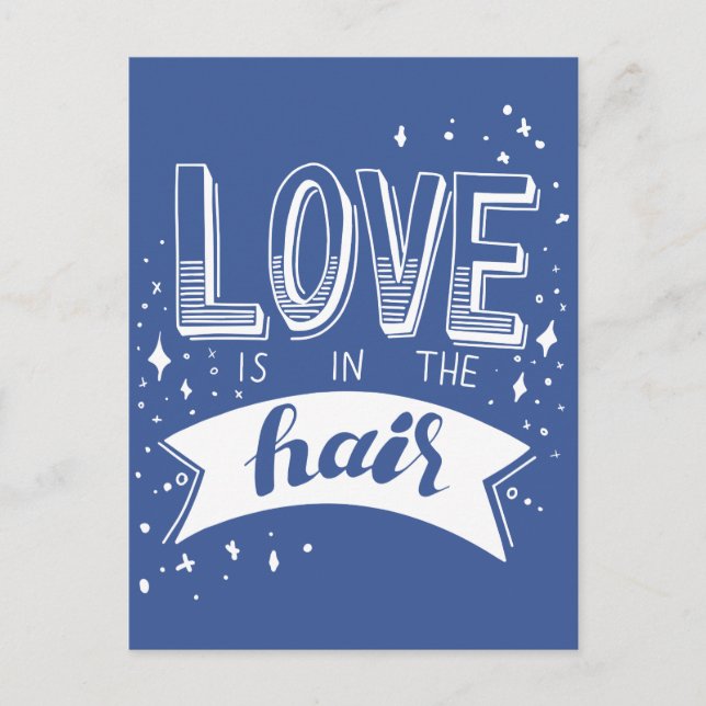 Liebe ist im Haar Postkarte (Vorderseite)