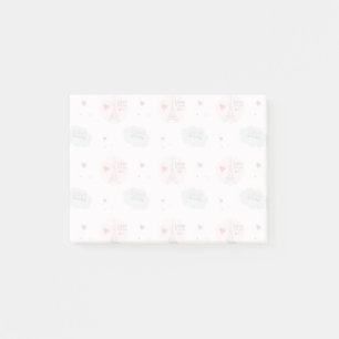 Liebe ist im Lufteiffelturm und Herzmuster Post-it Klebezettel