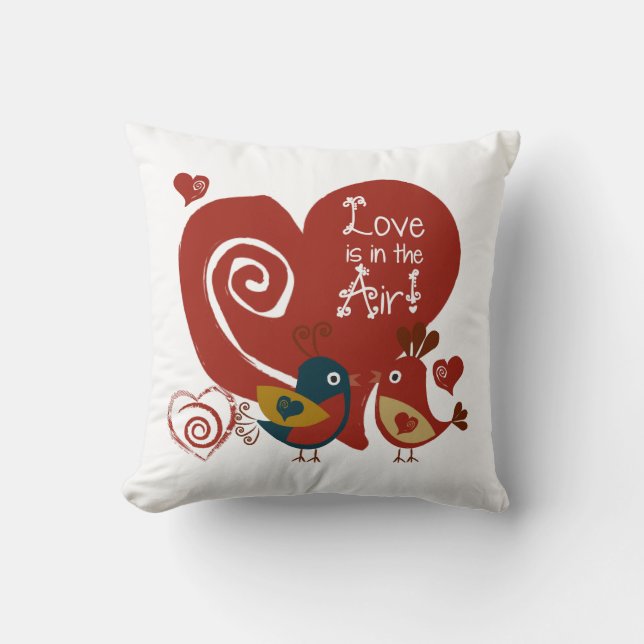 Liebe ist im Luftkissen Kissen (Vorderseite)