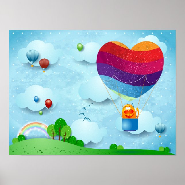 Liebe ist im Luftplakat Poster (Vorne)